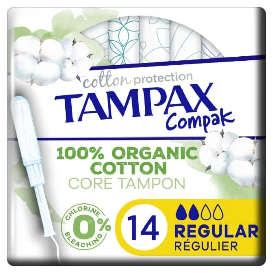 Tampons Compak Coton Protection Régulier Avec Applicateur
