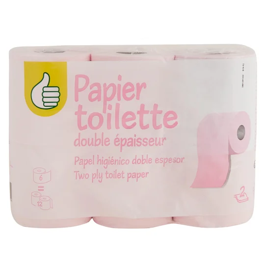 Papier toilette rose double épaisseurs