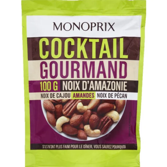 Cocktail gourmand noix de cajou, amandes & noix de pécan