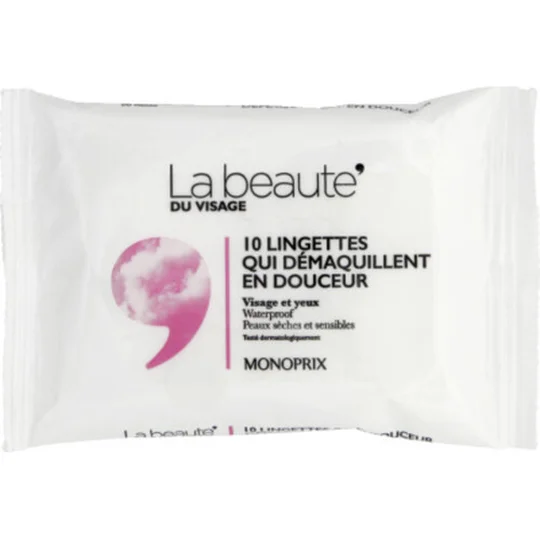 Lingettes démaquillantes douceur du Visage