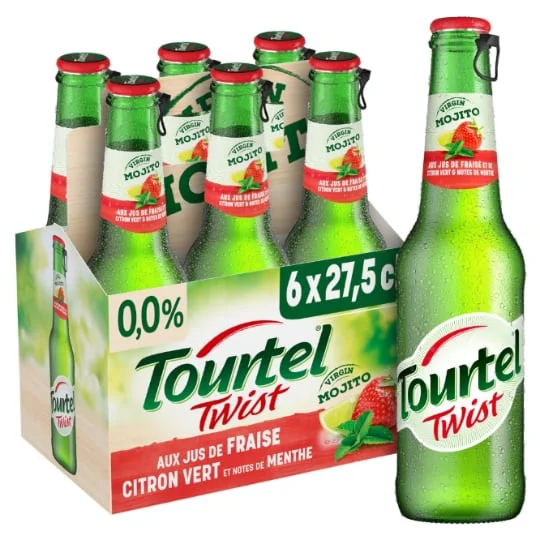 Boisson sans alcool aux jus de fraise citron vert et menthe Twist