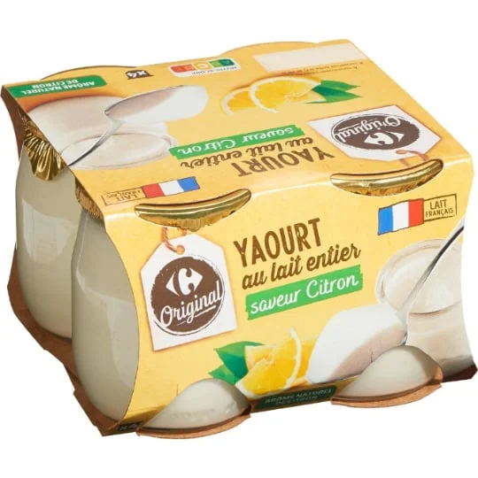 Yaourt lait entier citron
