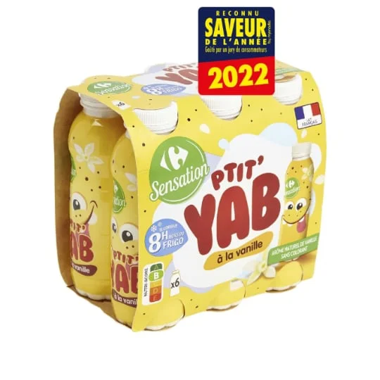 Yaourts à boire à la vanille
