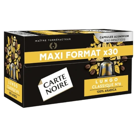 Café capsules Compatibles Nespresso Lungo Classique °6