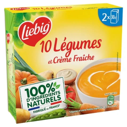 Soupe légumes & crème fraiche