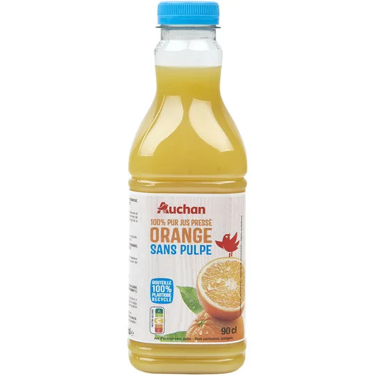 Pur jus d'orange pressé sans pulpe