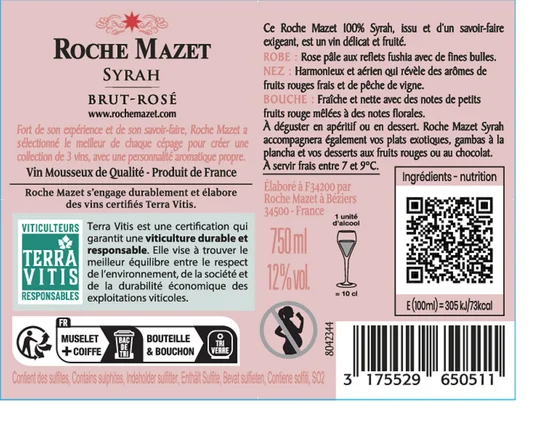 Vin Pays d'Oc rosé Syrah IGP
