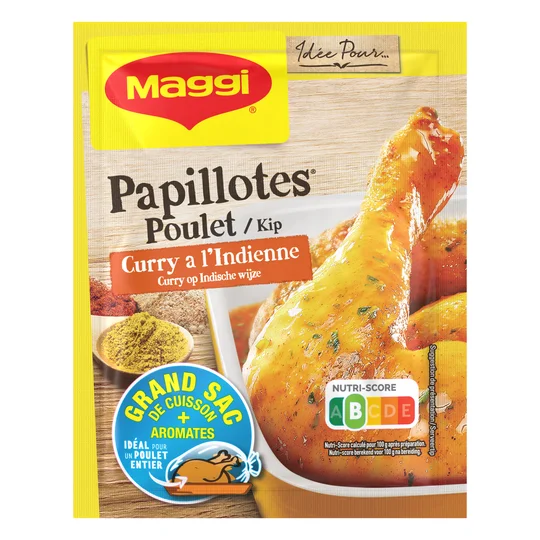 Papillotes - Assaisonnement poulet curry à l'Indienne