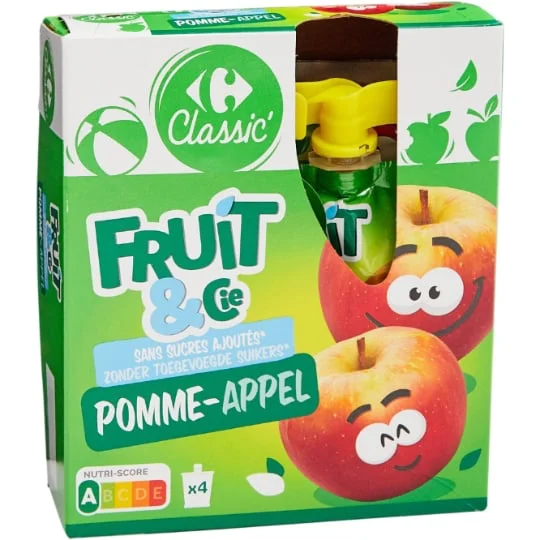 Compote pomme s/sucres ajoutés