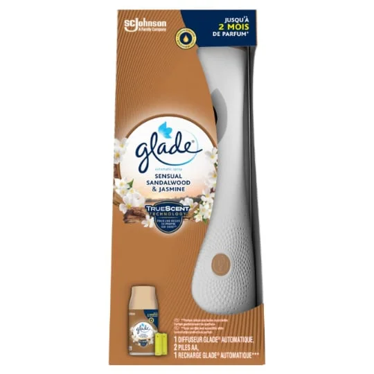 Désodorisant Éléctrique Automatique Senteur Bois De Santal & Jasmin Aux Huiles Essentielles + Recharge