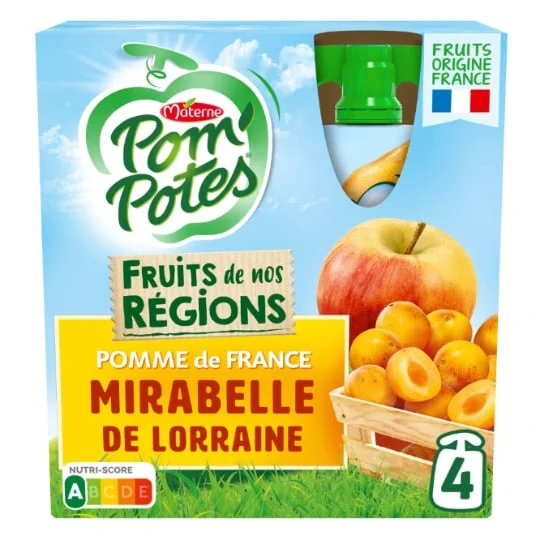Compote pomme mirabelle s/sucres ajoutés
