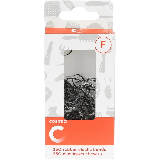 Minis élastiques pour cheveux noirs et transparents