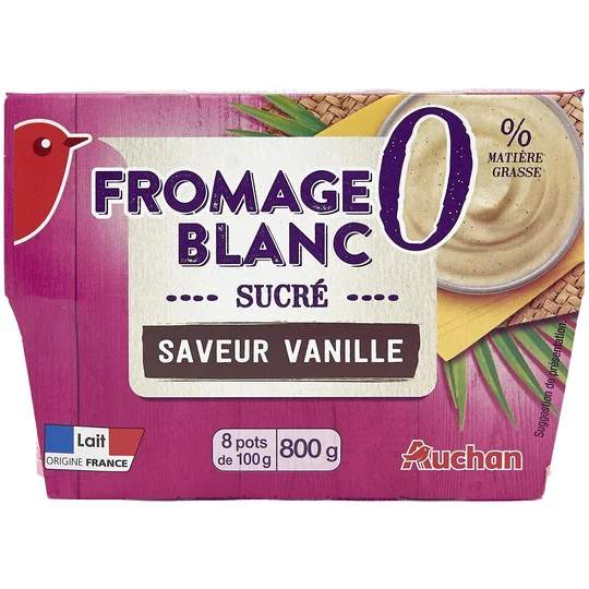 Fromage blanc sucré saveur vanille