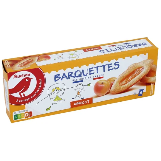 Barquettes goût abricot sachets fraîcheur