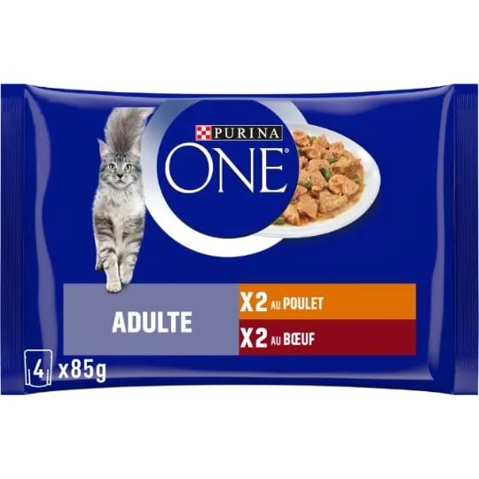 Pâtée pour chat adultes poulet/boeuf
