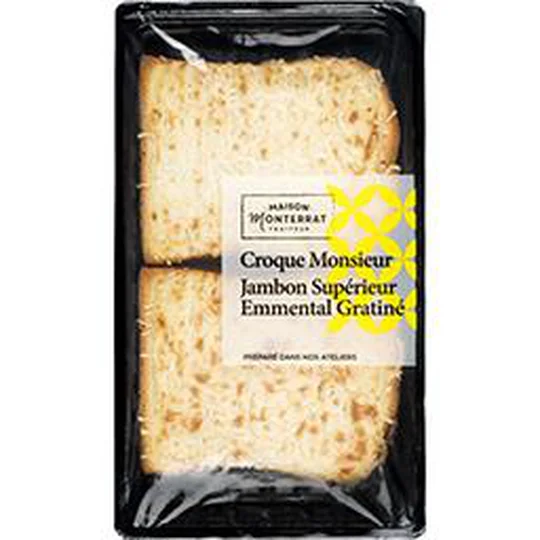 Croque monsieur jambon supérieur emmental gratiné