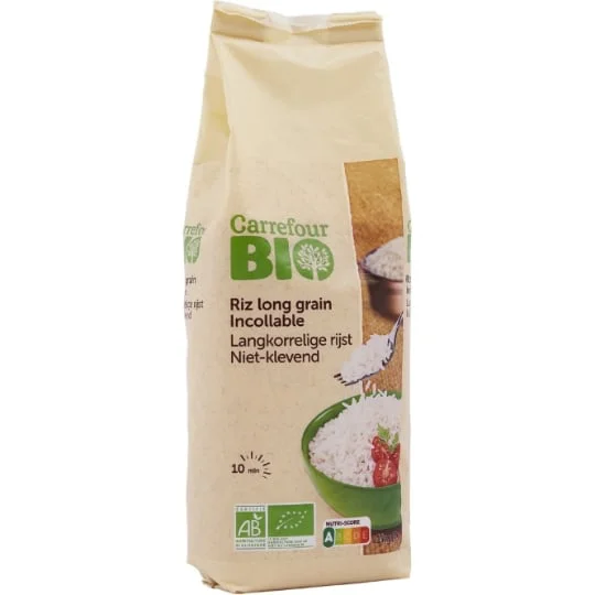 Riz bio long grain incollable