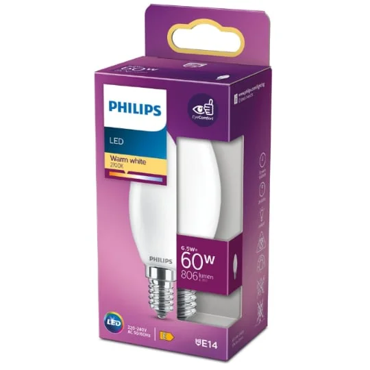 Ampoule LED E14 Flamme Blanc-chaud 60W x1