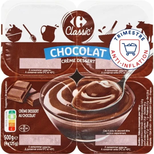 Crème dessert chocolat
