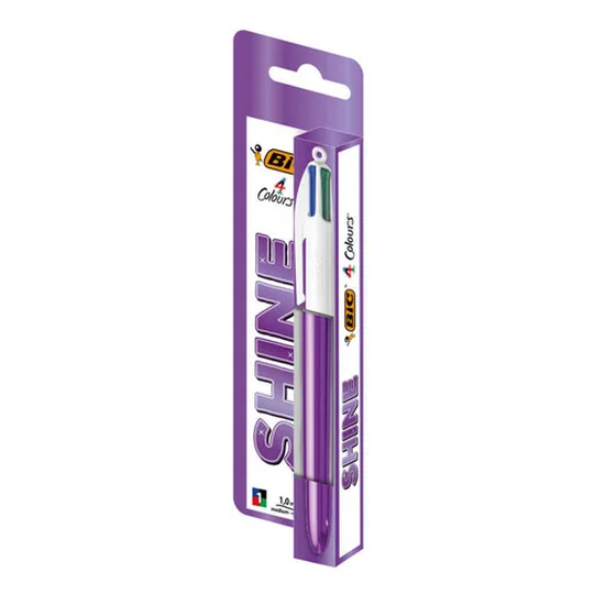 4 Couleurs Stylos-Billes Pointe Moyenne (1,0 mm) Shine couleurs aléatoires Coffret