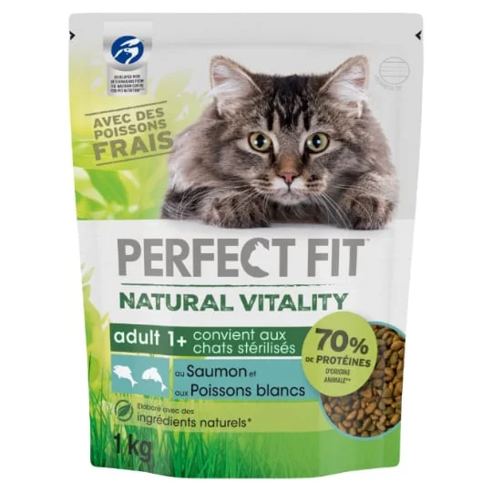 Croquettes pour chat adulte au saumon et aux poissons blancs