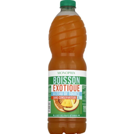Boisson goût tropical à l'eau de source