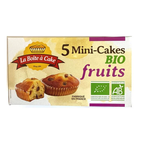 5 Mini Cakes Fruits Bio