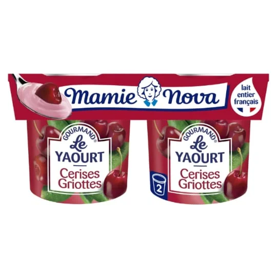 Yaourt aux fruits gourmand cerise griotte