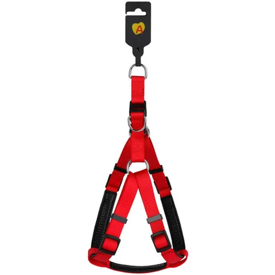 Harnais Basic Confort T1 15mm et 45/57cm pour Chien Rouge