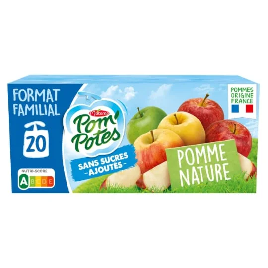 Compote pomme s/sucres ajoutés