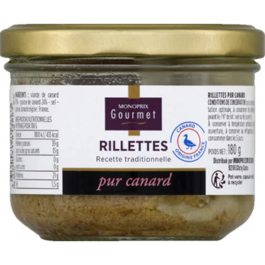 Rillettes pur canard