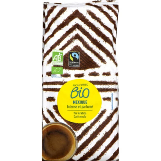 Café moulu du Mexique, intense et fruité bio