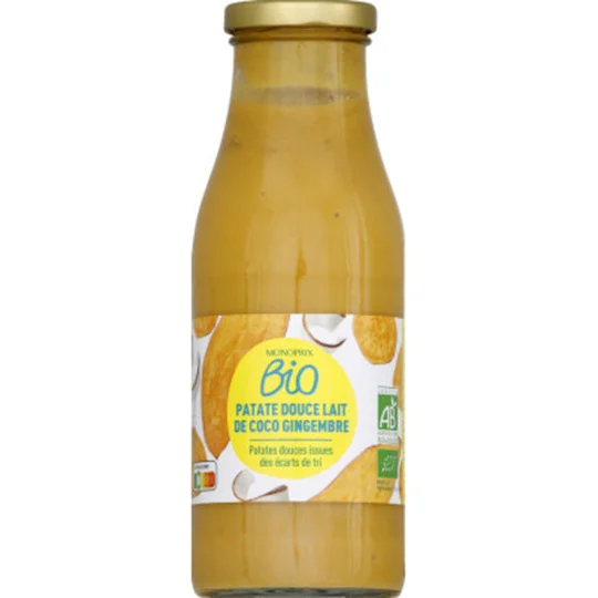Soupe patate douce coco gingembre