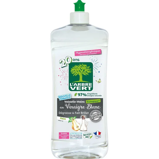 Liquide vaisselle et mains au vinaigre blanc parfum poire