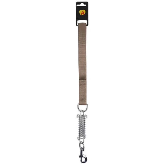 Laisse Amortisseur Confort de 25mm et 50cm pour Chien Taupe