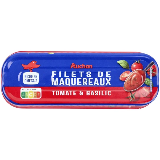 Filets de maquereaux sauce tomate basilic