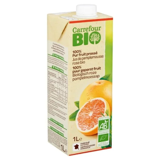 Jus de pamplemousse bio rose pur jus