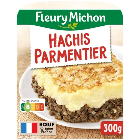 Plat cuisiné hachis parmentier à l'emmental gratiné