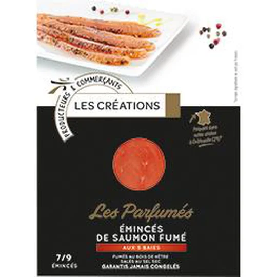 Les Parfumés émincés de saumon fumé aux 5 baies