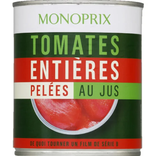 Tomates entières pelées au jus