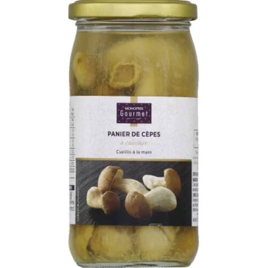 Panier de cèpes à cuisiner, cueillis à la main