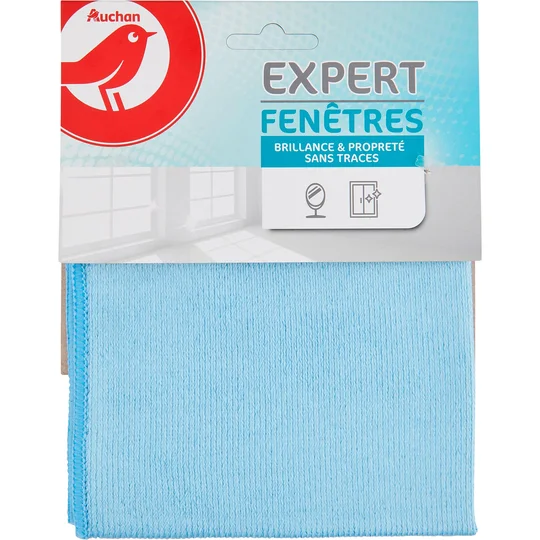 Chiffon microfibre spécial fenêtres vitres et miroirs 35x35cm