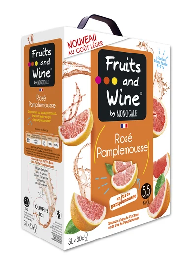 Boisson à base de vin rosé Fruits & Wine