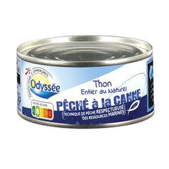 Thon entier au naturel pêché à la canne