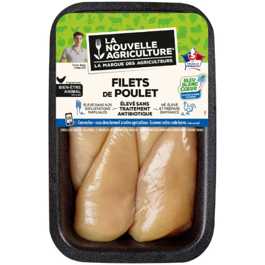 Filets de poulet jaune