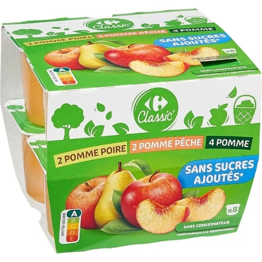 Compote assortiment s/s ajoutés
