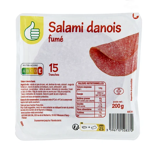 Salami danois fumé