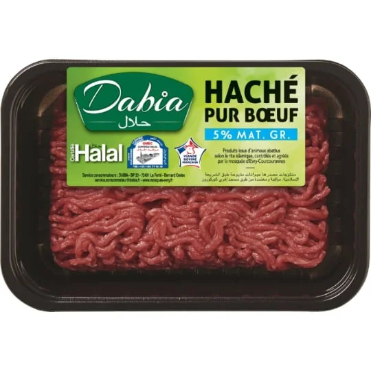 Viande hachée pur boeuf 5% MG Halal