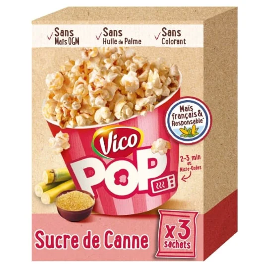 Pop corn sucre de canne