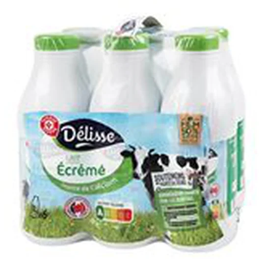 Lait écrémé UHT - Bouteille :